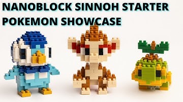 Nanoblock Pokemon Sinnoh Starters Showcase
