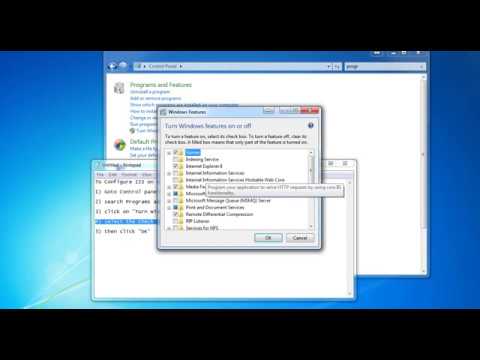 Configuring IIS on Windows 7