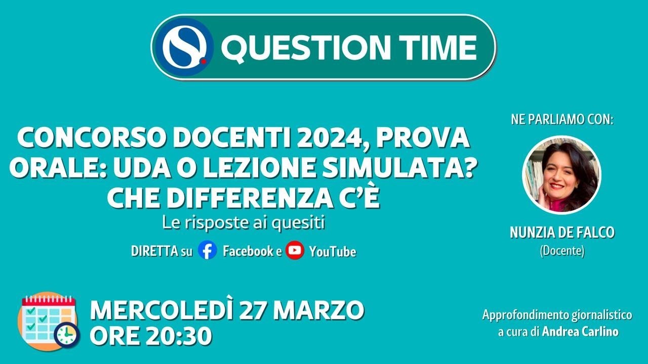 Concorso docenti 2024, prova orale: UDA o lezione simulata. Le risposte