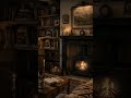 📚 Cozy Library Fireplace &amp; Ambient Music for Deep Sleep &amp; ASMR 🔥✨ # #relax #shorts