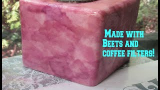 How to Decoupage using Beet Juice  Yup! and Coffee Filters