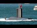 Turkish Navy Type 209/1400 Preveze class submarine transits Istanbul strait southbound -Jun 15, 2022