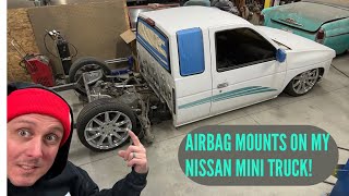 How to make air bag mounts for the rear of a mini truck!