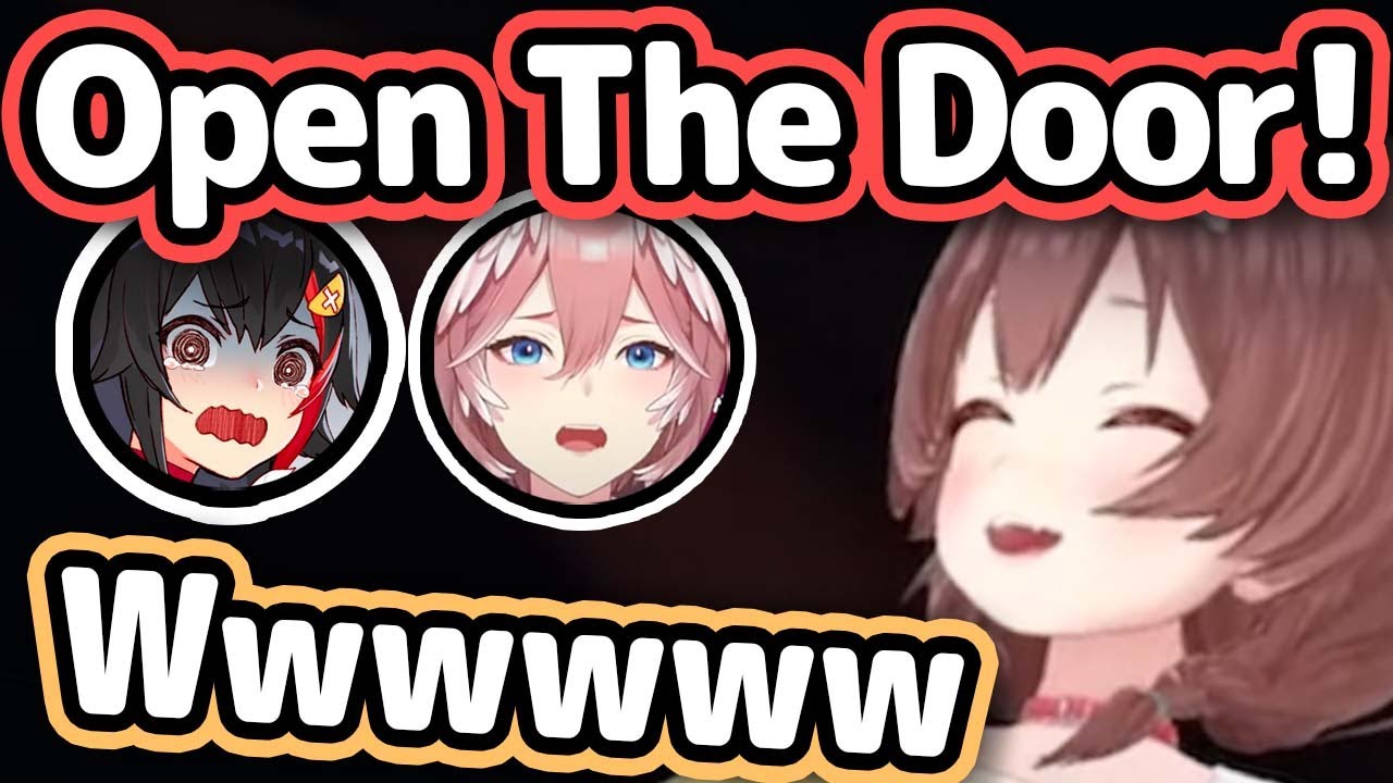 Korone Laughs Like Gremlin While Everyone's Trapped Behind Door【Hololive】