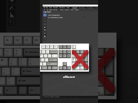 How to Use Numpad HotKeys in Blender Without a Numpad (or) On a Laptop! 🔢 #blender #b3d #tips