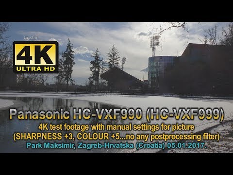 [4K] Panasonic HC-VXF990 (HC-VXF999) 4K test footage (Zagreb, 05.01.2017.)