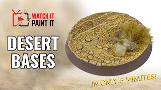 How to create and paint desert bases for miniatures