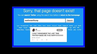 Breaking News | Trump's twitter account was down for a hot second and everyone lost their sh*t