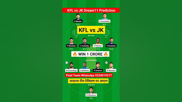 KFL vs JK Dream11 Prediction Today Match | kandy falcons vs Jaffna Kings Team Prediction LPL 2024 |