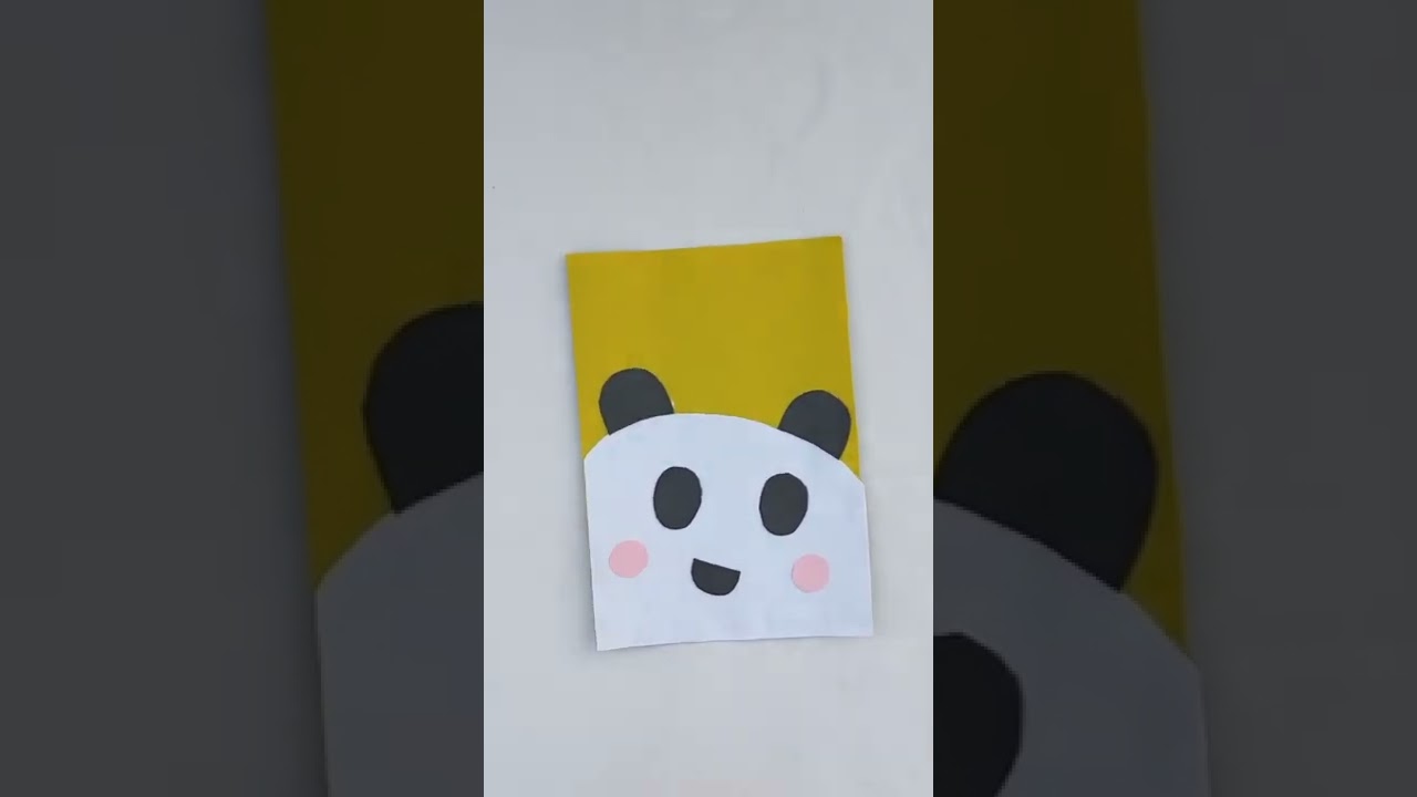 Cute panda card/Easy and simple/Best friend card/