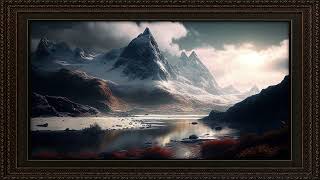 Framed TV Art  Winter Mountains  No Music