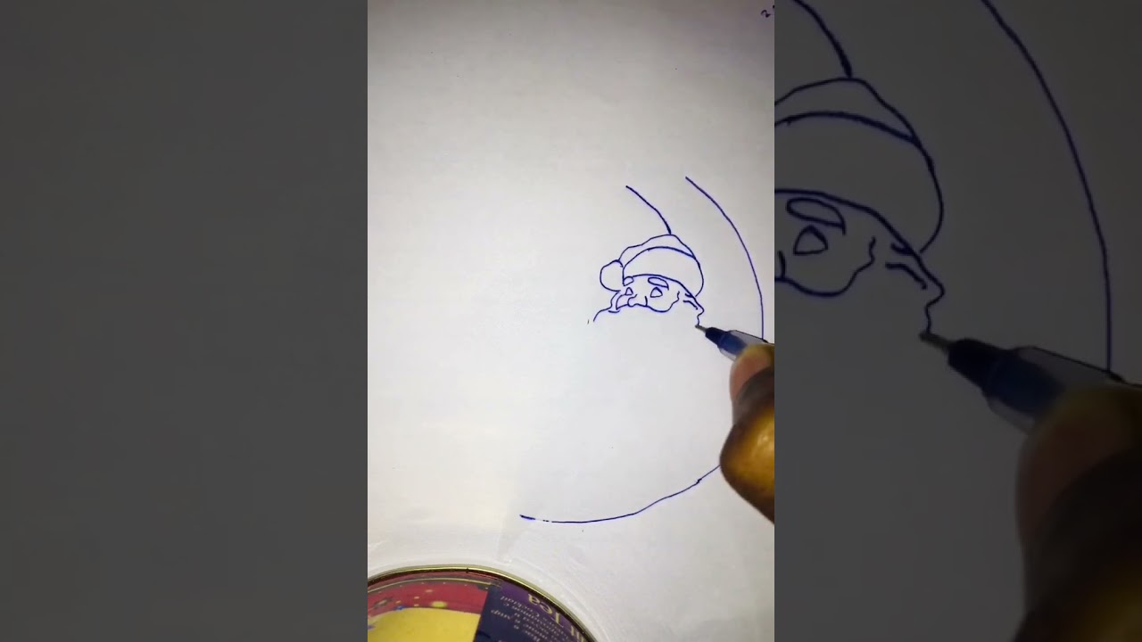 drowing sleeping santa claus 🎅 