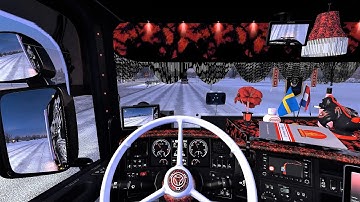 Euro Truck Simulator 2 (v1.39) - Scania RJL Tuning + V8 Sound + Skin + Interior [Frosty Winter Mod]
