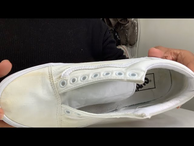 How To Remove Yellow Stains From White Vans - Youtube