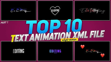 Top 10 Alight Motion Text Animation Preset | Text Animation | Free Alight Motion Preset