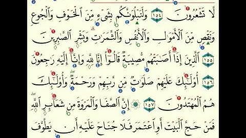 (24) سورة البقرة من 148الى 157