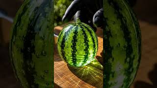 ASMR Cutting Glass Fruit watermelon 🍉 #ai #aiart #asmrsounds #asmr #aiasmr#satisfyingvideo#trend