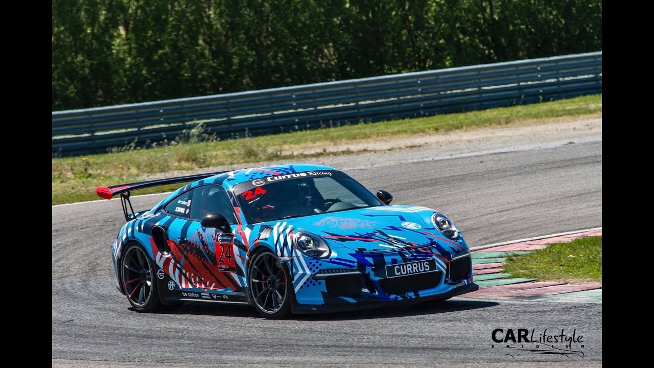 Je teste la Porsche 991 GT3RS sur le circuit de Mettet, quel son les amis !!