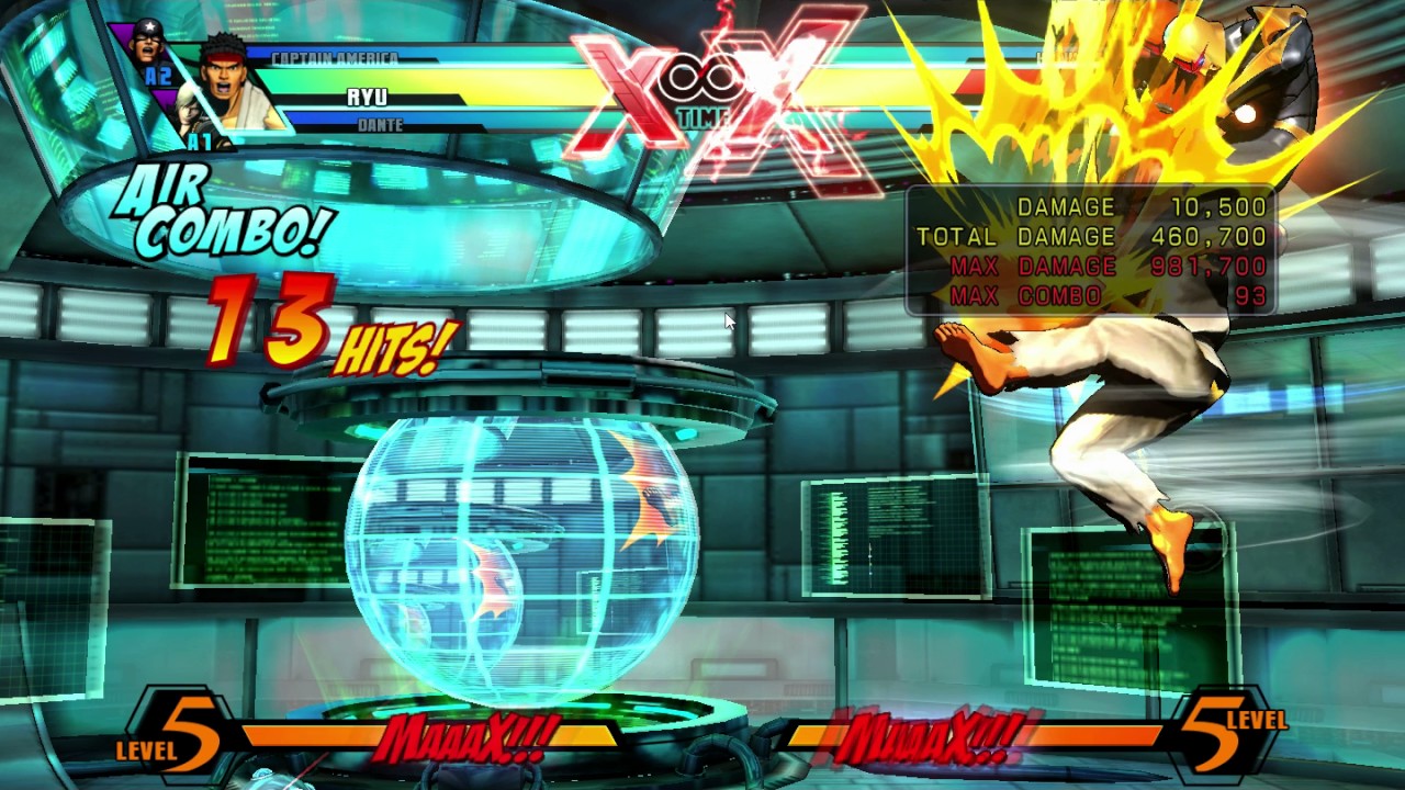 Ultimate Marvel vs Capcom 3 combo aéreo Ryu - YouTube