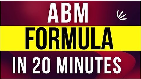 REVISE ABM IMPORTANT FORMULA IN 20 MINUTES