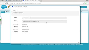 ORGanizer Chrome Extension  Demo - Quick Console - Home plugin