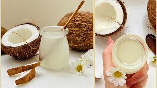 Homemade coconut oil ‏طريقة عمل زيت جوز الهند او زبدة جوز الهند#جوزهند#زيت#2021