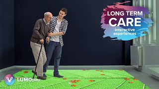 Interactive floor and wall experiences for nursing homes