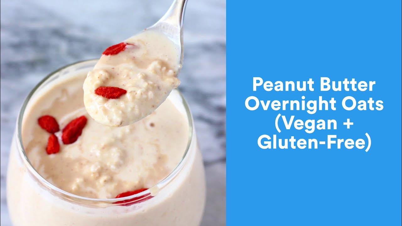 Peanut Butter Overnight Oats {vegan+gluten-free}