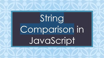 String Comparison in JavaScript