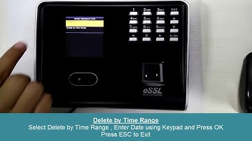 eSSL Silk Bio 100 TC How to delete logs