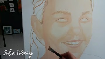 Portrait in Acrylics by Julia Woning