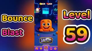 Bounce Blast Level 59 Walkthrough 🧩💥 | Satisfying Bounce Puzzle Game | Mini Boss