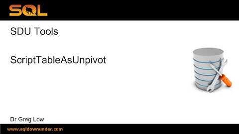 SDU Tools 95   Script SQL Server Tables as Unpivot Statements