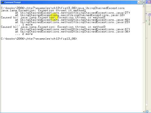 F2L4@8 UsingChainedExceptions java chained exceptions