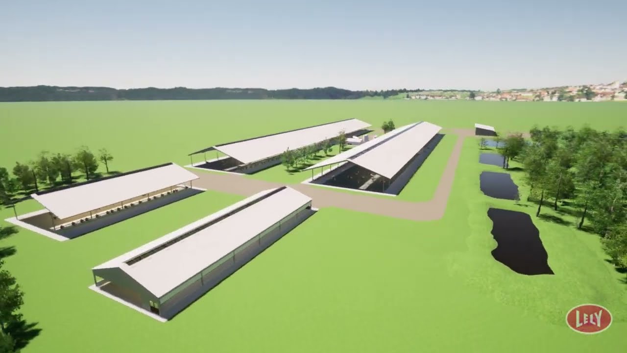 Lely 16 Astronaut A5 - 800 cow bedded pack barn 4k UHD