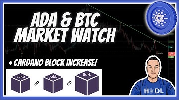 ADA and Bitcoin Price Watch + Cardano Block Increase!