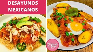 Desayunos Saludables (Huevos Motuleños  Chilaquiles Rojos) Con Sabor a México | Cocina de Addy