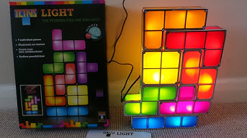 UNBOXING OF THE 7  PIECE MOVABLE TETRIS LIGHT ON AMAZON