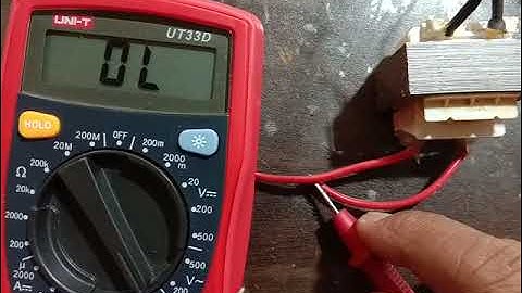 How to check transformer primary and secondary.