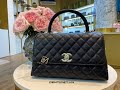 Ti chanel flap bag top handle lizard coco 105  beauty  centimetvn