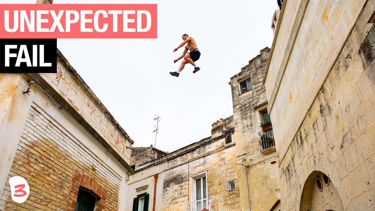 Parkour in Ancient City of Matera 🇮🇹 | BIG Fail & Huge Jumps!