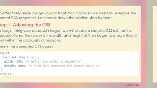 How to Make Your Bootstrap Carousel Resize Images Correctly