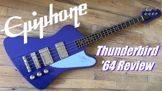 epiphone thunderbird 64 bass review purple sparkle