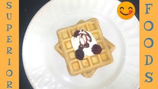 Easy Homemade Belgian Waffle Recipe-Using wholemeal  flour and without using baking powder[ Waffles]