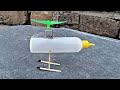 blue bottle helicopter | How to make a helicopter
