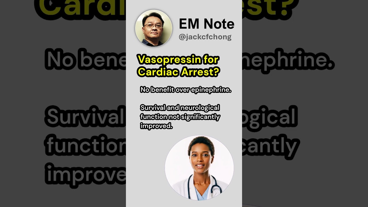Vasopressin for Cardiac Arrest - No Better Than Epinephrine