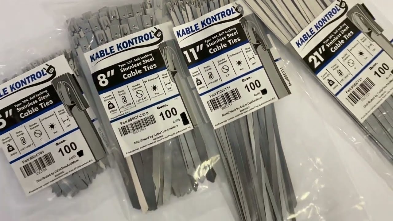 Metal Zip Ties | Stainless Steel Cable Ties - Self Locking 5