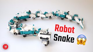 130cm Robot Snake with LEGO MINDSTORMS Robot Inventor: obstacle avoidance and programming