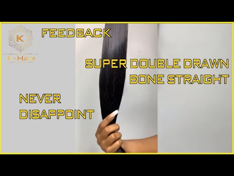 Video Raw Hair Vietnam Reviews: SUPER double drawn SILKY bone straight NEVER DISAPPOINTSK-HAIR VIETNAM 56