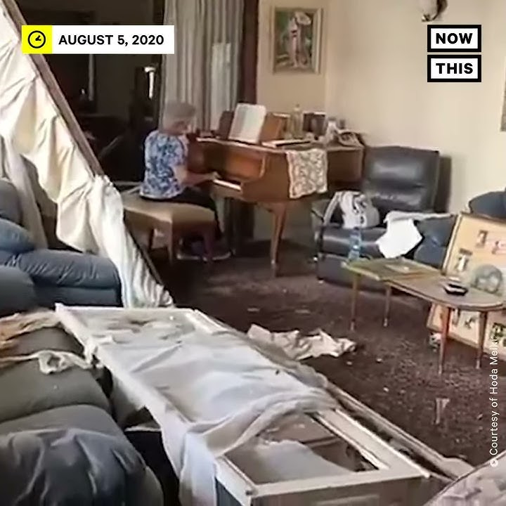 Grandmother Plays Piano Amid Wreckage of Beirut Explosions | NowThis